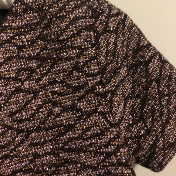 Wells Grace Sparkle Tweed Crop Top Shirt - Small - Picture 3 of 4